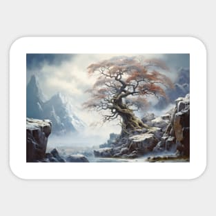 Ancient Tree Mystic Serene Landscape Sticker